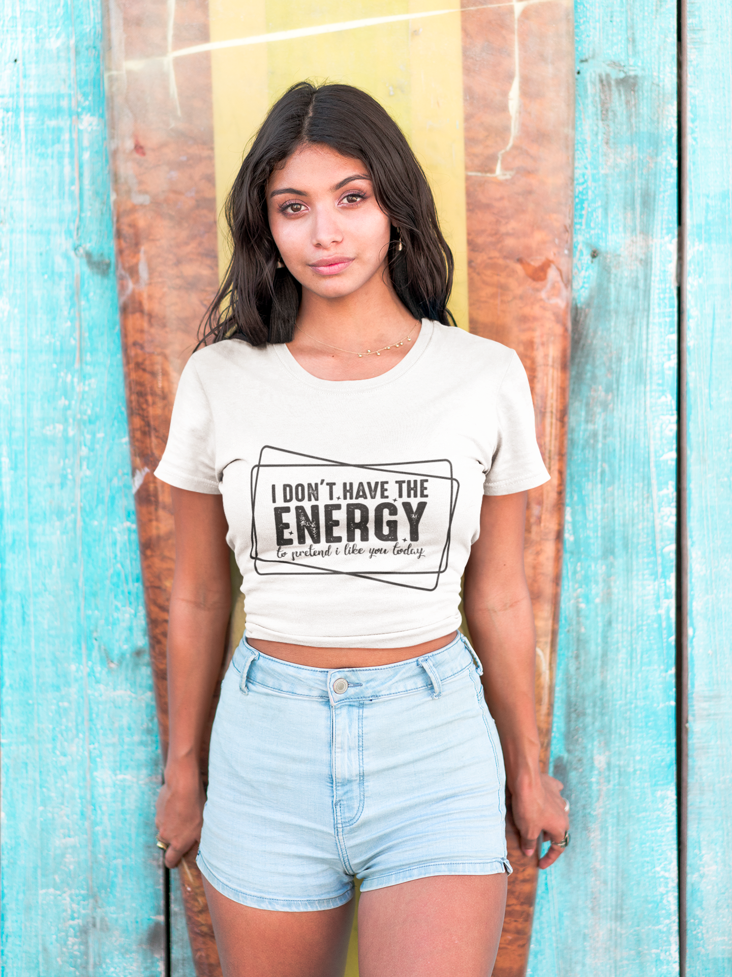 I don't have the energy Crop top