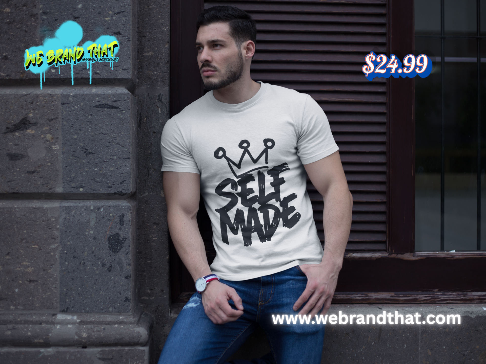 SELF MADE” graphic T-Shirt